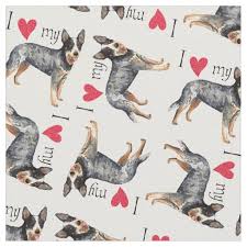 Shop for australian cattle dog wall art from the world's greatest living artists. I Love My Australian Cattle Dog Fabric Zazzle Com
