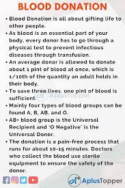 Many hospitals and clinics are in constant need of the blood for different purposes. Blood Donation Essay Essay On Blood Donation For Students And Children In English A Plus Topper