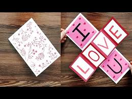 The paper between each of the cuts will form a tab that you'll secure your pop up art to. Diy Twist Pop Up Card How To Make A Love Card For Loved Ones I Love You Card Ideas Youtube