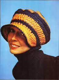 Vintage Womens Crochet Hat Crochet Pattern Pdf Ladies Newsboy Etsy Crochet Hat For Women Crochet Hat Pattern Crochet Hats