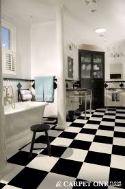 Black And White Vinyl Tiles Australia A Classic Look With Vinyl Flooring Home Black White Bathrooms White Floors