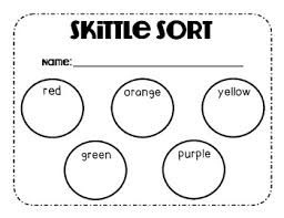 With a handful of skittles and these printables, we worked on sorting, counting, adding and graphing on a bar graph and circle graph. Skittles Sort Worksheets Teaching Resources Teachers Pay Teachers