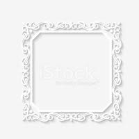 El resultado me resulta impresionante. Marco Blanco Barroco Vintage Vector Vector