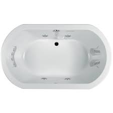 Find bathtubs at lowest price guarantee. Jacuzzi Anza 42 In W X 72 In L White Acrylic Oval Center Drain Drop In Whirlpool Tub In The Bathtubs Department At Lowes Com