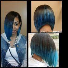 Custom Quick Weave Bob Blue Hair Aquatic Bob Hairstyles Cute Hairstyles For Short Hair Hair Beauty
