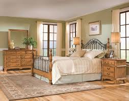 American Harvest Queen Iron And Wood Bedroom Collection Oak Bedroom Furniture Furniture Ashley Bedroom Furniture Sets