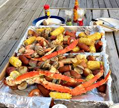 The ingredients needed to make seafood boil: Classic Seafood Boil Recipe Forks And Folly
