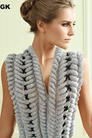 Giezen PDF Pattern Scarf Shawl Cowl Wheat Ear Hand-knit