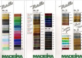 12 Precise Madeira Thread Colors Chart