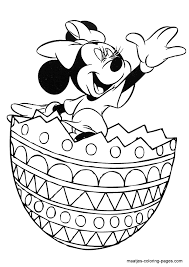 Minnie Mouse Jumping Out Off Easter Egg Coloring Page Easter Coloring Pages Printable Mickey Mouse Coloring Pages Easter Coloring Pages