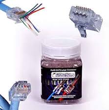 प्लैटिनम कनेक्टर द्वारा बड़े कंडक्टर जैकेट व्यास वाले केबल्स के लिए RJ45  CAT6 बड़ा कनेक्टर