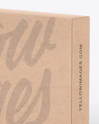 Kraft Box Mockup In Box Mockups On Yellow Images Object Mockups