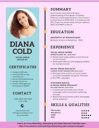 Social Media Specialist Resume Samples Templates Pdf Doc 2021 Social Media Specialist Resumes Bot
