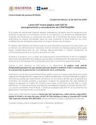 No pierdas tiempo ni dinero pretendiendo realizar este trámite de forma presencial o en portales no oficiales. Sat Mexico Comunicadosat Lanza Sat Nueva Pagina Web Sat Id Para Generacion Y Actualizacion De Contrasena Conocela Y Quedate En Casa Sat Id Https Satid Sat Gob Mx Para Mas Informacion Entra A Www Sat Gob Mx