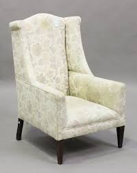 £299.99 £239.99 finance from £6 p/m* minimum spend £500. Edwardian Wing Back Armchair Upholstered In A White Floral Fabric 665178 Sellingantiques Co Uk
