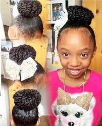 Twisted Top Bun Hair Scarf Tutorial Little Girls Natural Hairstyles Natural Hairstyles For Kids