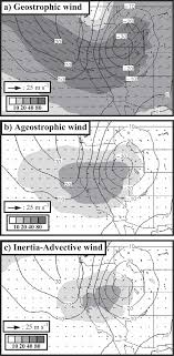 Composite 250 Hpa Ageostrophic Wind Analysis At 6 H A