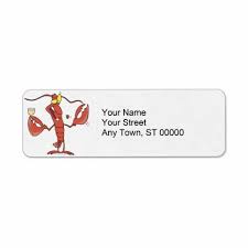 Funny Toasting Lobster Cartoon Label Zazzle Com Custom Return Address Labels Labels Funny