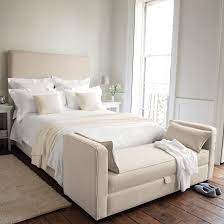 love the large headboard ottoman at the end of the bed very chic furniture home bedroom furniture
