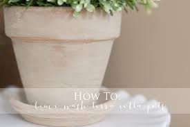 Let your terra cotta pot dry and then pot your favorite plant (real or faux). Lime Washing Terra Cotta Kaelyn Romine