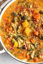 Cozy At Home Spicy Any Veggie Soup Oh She Glows Recipe Veggie Soup Recipes Veggies