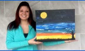 Hello viewers this is a sunset painting on request. 100 Off Acrylic Painting For Beginners Paint This Sunset Landscape Udemy Coupon Real Discount