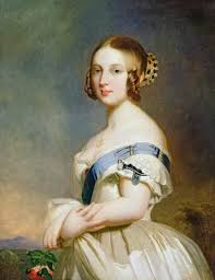 Marriage of victoria and albert. Winterhalter Queen Victoria 1819 1901 Art Print Canvas On Stretcher