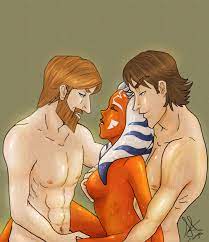Ahsoka Tano Anakin Skywalker and Obi-Wan Kenobi – Star Wars Hentai Image