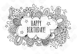 Foldable Birthday Card Coloring Page Happy Birthday Colouring Page Folded Card Instant Digital Download Original Doodle Design In 2020 Happy Birthday Coloring Pages Birthday Coloring Pages Original Hand Drawn