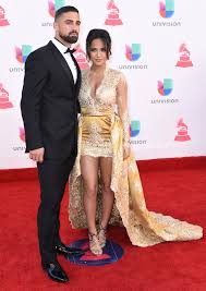 #beckyg #sebastianlletget #sebbeca stream fulanito!! Becky G At Latin Grammy Awards Glitters In Gold With Sebastian Lletget Footwear News