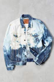 Half Black And Blue Denim Jacket Levi S Bleached Denim Trucker Jacket Diy Denim Jacket Mens Fashion Denim Denim Design