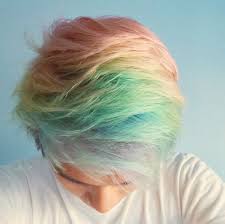 An ideal messy braid can only be achieved with texturized hair. Hairpaint Pastel Rainbow Hair Hair Styles Short Hair Styles