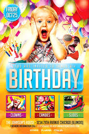 Promote your party with stunning flyers, videos and social media graphics. Kids Birthday Party Flyer Template Download Xtremeflyers