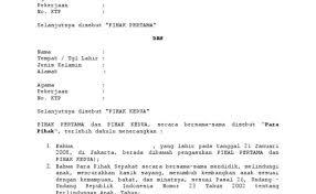 Yang bertanda tangan di bawah ini menerangkan dengan sesungguhnya bahwa Contoh Surat Perjanjian Cerai Enak