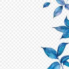 Png Blue Watercolor Leaf Border Free Image By Rawpixel Com Adj Flower Frame Watercolor Leaves Blue Watercolor
