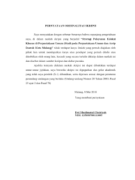 Documents similar to contoh surat permohonan penelitian skripsi. Pernyataan Orisinalitas Skripsi