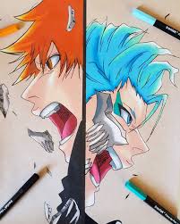 Bleach Ichigo Vs Grimmjow Artwork By Colour Joy Tag Your Best Draw With Evil Feature Or Tag Me Bleach Drawing Bleach Anime Bleach Anime Ichigo