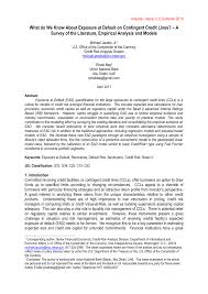 Do you have a standard bank personal loan? Pdf What Do We Know About Exposure At Default On Contingent Credit Lines A Survey Of The Literature Empirical Analysis And Models