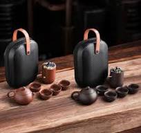 Traditional Travel Tea Set - Two Sets (One Set of Each Color)