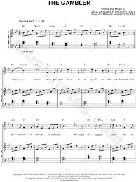4/4 time at 94 bpm chords: Fun The Gambler Sheet Music In Bb Major Transposable Download Print Sku Mn0135059