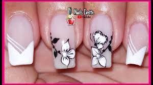 Gracias por su visita y preferencia!! Mira Que Bello Diseno Para Unas Unas Decoradas A Mano Con Blanco Unas Naturales Con Decoracion Youtube