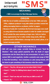 Sms Meaning What Does Sms Mean With Useful Examples 7 E S L In 2020 First Text Message Short Message Service Meant To Be