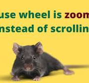 Mouse wheel is zooming instead of scrolling