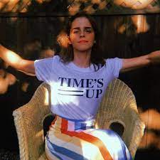 Emma's official facebook page is currently dormant and is not being updated. The T Shirt Time S Up To Emma Watson On Her Account Instagram Emmawatson Spotern