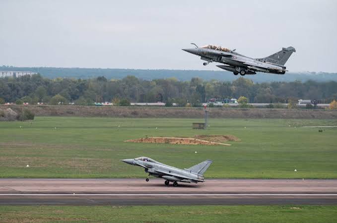 Brit fighter jets join nuclear air strike simulation in historic first drill with France blasting 'targets' in Med