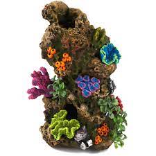Is it safe to use decorations in an aquarium? Top Fin Coral Plant Rocky Aquarium Ornament Fish Ornaments Petsmart