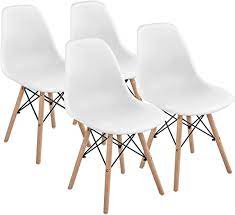Amazon Com Yaheetech Set Of 4 Dining Chair Dsw Chair Tulip Chair Shell Side Chair Modern S Modern Side Chairs Dining Chairs Modern Design Modern Dining Chairs