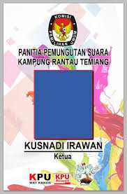Perpaduan warna juga dapat membuat keindahan pada sebuah id card, tapi ingat, konsep warna harus berpadu dengan konsep acara agar ada hubungan. Download Desain Id Card Panitia Pemungutan Suara Pemilihan Gubernur Lampung 2018