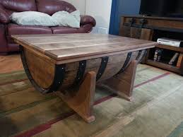 Such merchandise is available in this sturdy coffee table has contemporary, clean lines and a glass top for easy cleaning. Whiskey Barrel Rustic Coffee Table Woodify Canada