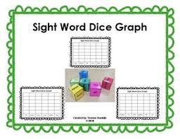 Sight Word Dice Graphs Are Excellent For Morning Table Work Word Work Centers And Writing Centers Sight Word Dic Sight Words Word Work Centers Writing Center